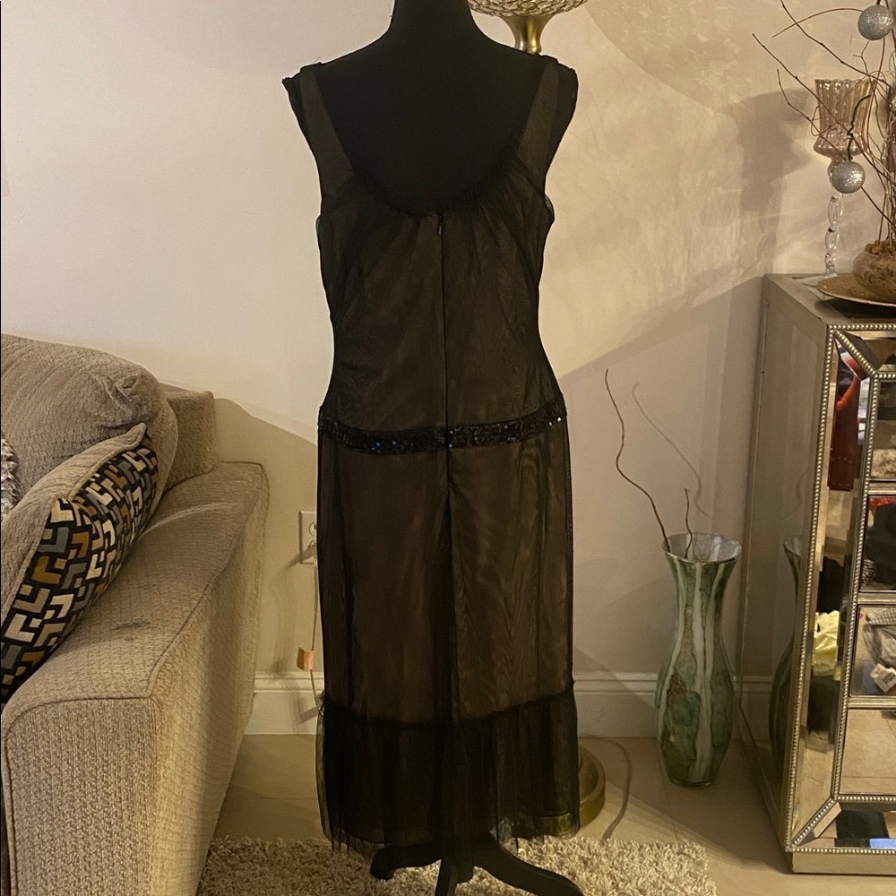 Vera Wang Black Midi Dress - Picture 5 of 7